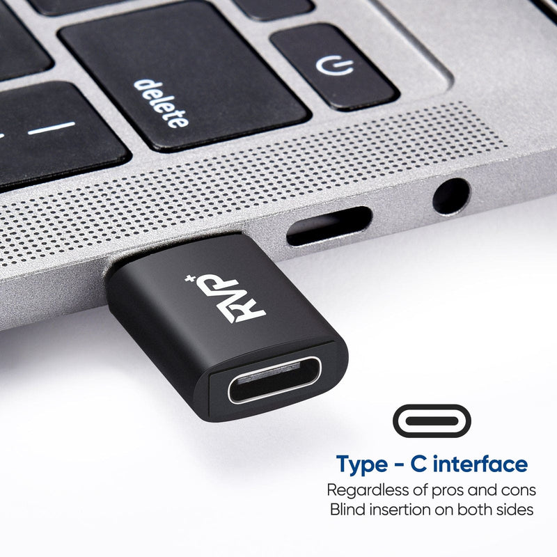 RVP+ USB-C to USB-A 3.2 Gen 1 Adapter (2-Pack, Black)