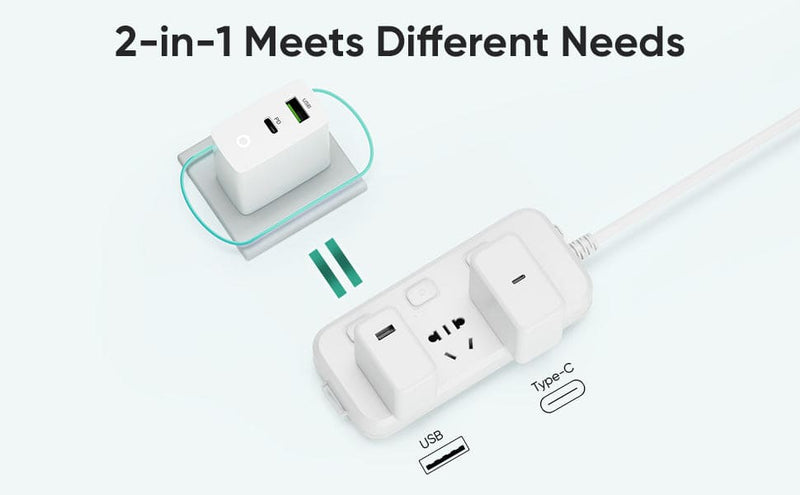 RVP+ USB C Wall Charger Block 38W, Portable 2-Port with USB C/A, PD 3.0-20W, QC 3.0-18W, Fast Charging Plug Adapter Charger