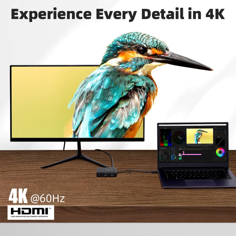 RVP+ Docking Station Dual Monitor, 100W Laptop-Charging, DisplayPort Multi-Stream Transport (MST), Ethernet, Compatible with Thunderbolt 3 Laptop (RVP-601)