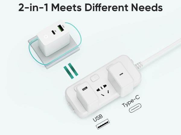 RVP+ USB C Wall Charger Block 38W, Portable 2-Port with USB C/A, PD 3.0-20W, QC 3.0-18W, Fast Charging Plug Adapter Charger