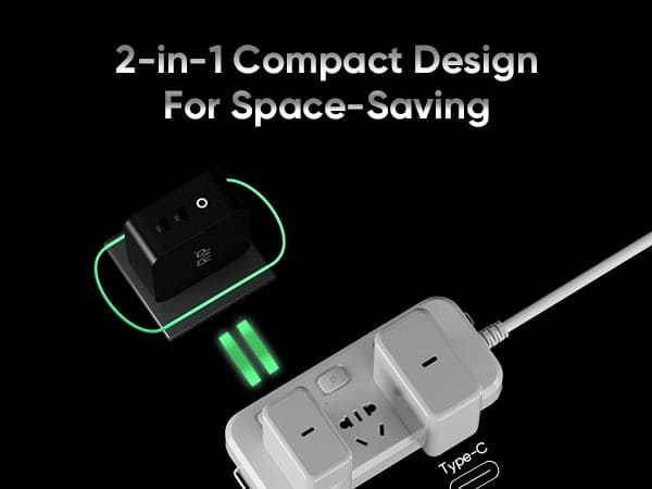 RVP+ 100W USB C Charger GaN(3rd Generation) PD3.0 Tech Power Adapter 2-Port Foldable Wall Charger