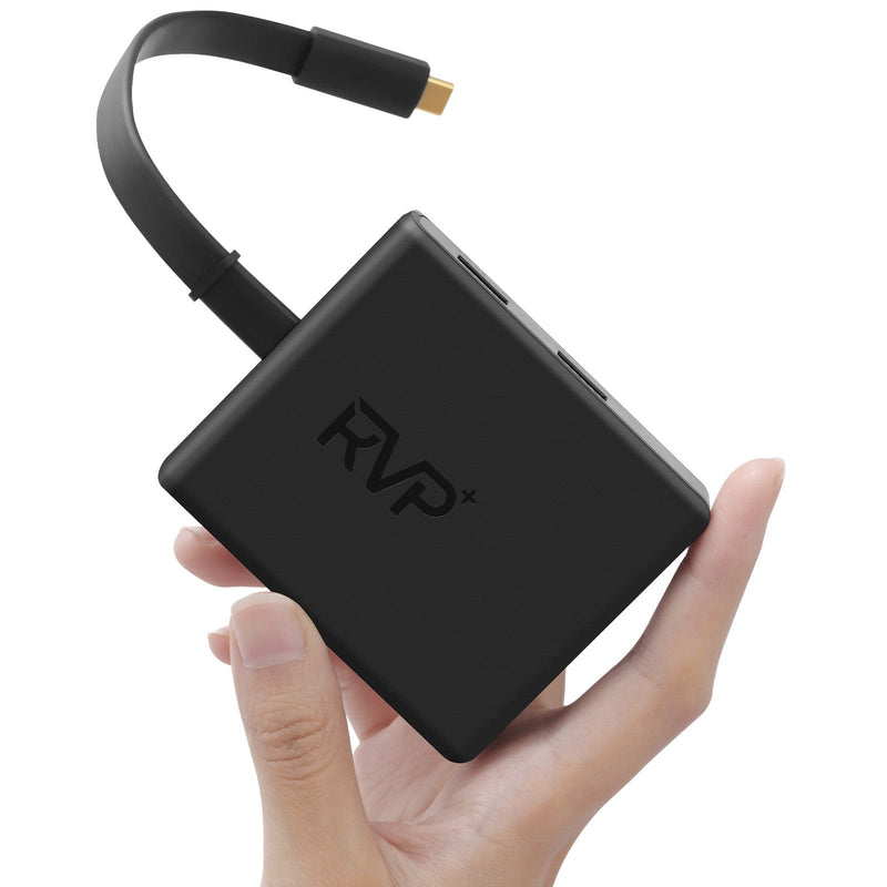 RVP+ Docking Station Dual Monitor, 100W Laptop-Charging, DisplayPort Multi-Stream Transport (MST), Ethernet, Compatible with Thunderbolt 3 Laptop (RVP-601)