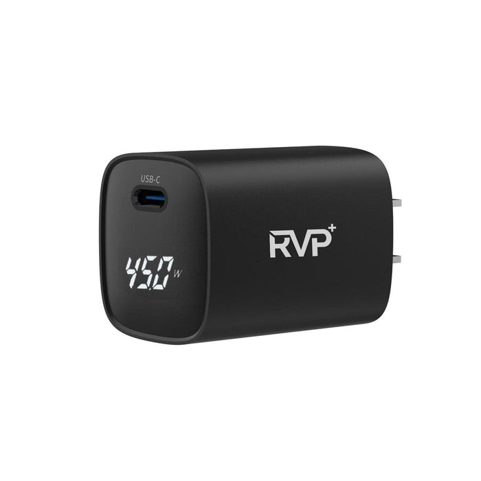 RVP+ 45W USB-C Wall Charger – Multi-Voltage Fast Charging Power Adapter for Phones, Laptops & Tablets – Black