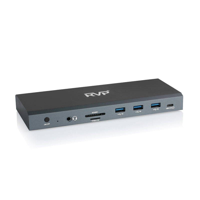 RVP+ Docking Station, 14-in-1, Dual-Display Monitors- 4K HDMI (2x) & DisplayPort (2x), 5Gbps USB-C/A Data Transfer(3x), 100W Laptop-Charging, Gigabit Ethernet, Audio With Power Supply - (RVP-6908X4)