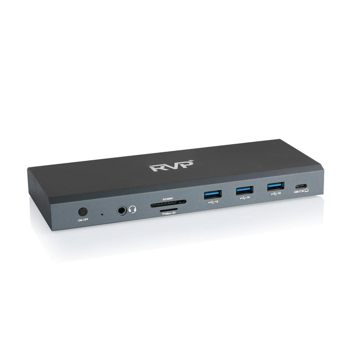 RVP+ Docking Station, 14-in-1, Dual-Display Monitors- 4K HDMI (2X) & DisplayPort (2x), 5Gbps USB-C/A Data Transfer(3x), 100W Laptop-Charging, Gigabit