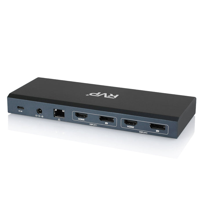 RVP+ Docking Station, 14-in-1, Dual-Display Monitors- 4K HDMI (2x) & DisplayPort (2x), 5Gbps USB-C/A Data Transfer(3x), 100W Laptop-Charging, Gigabit Ethernet, Audio With Power Supply - (RVP-6908X4)